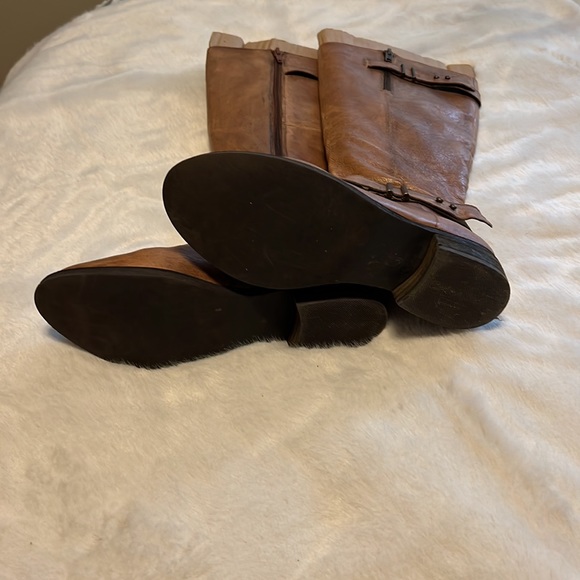 Steve Madden Cognac Brown Leather Riding Boots - Picture 2 of 3